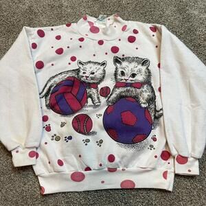 Vintage Youth Size Kitty Cat‎ sweatshirt
